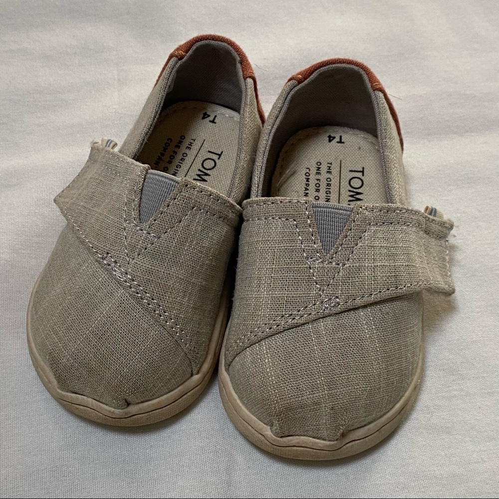 Baby Girl Toms shoes, size 4